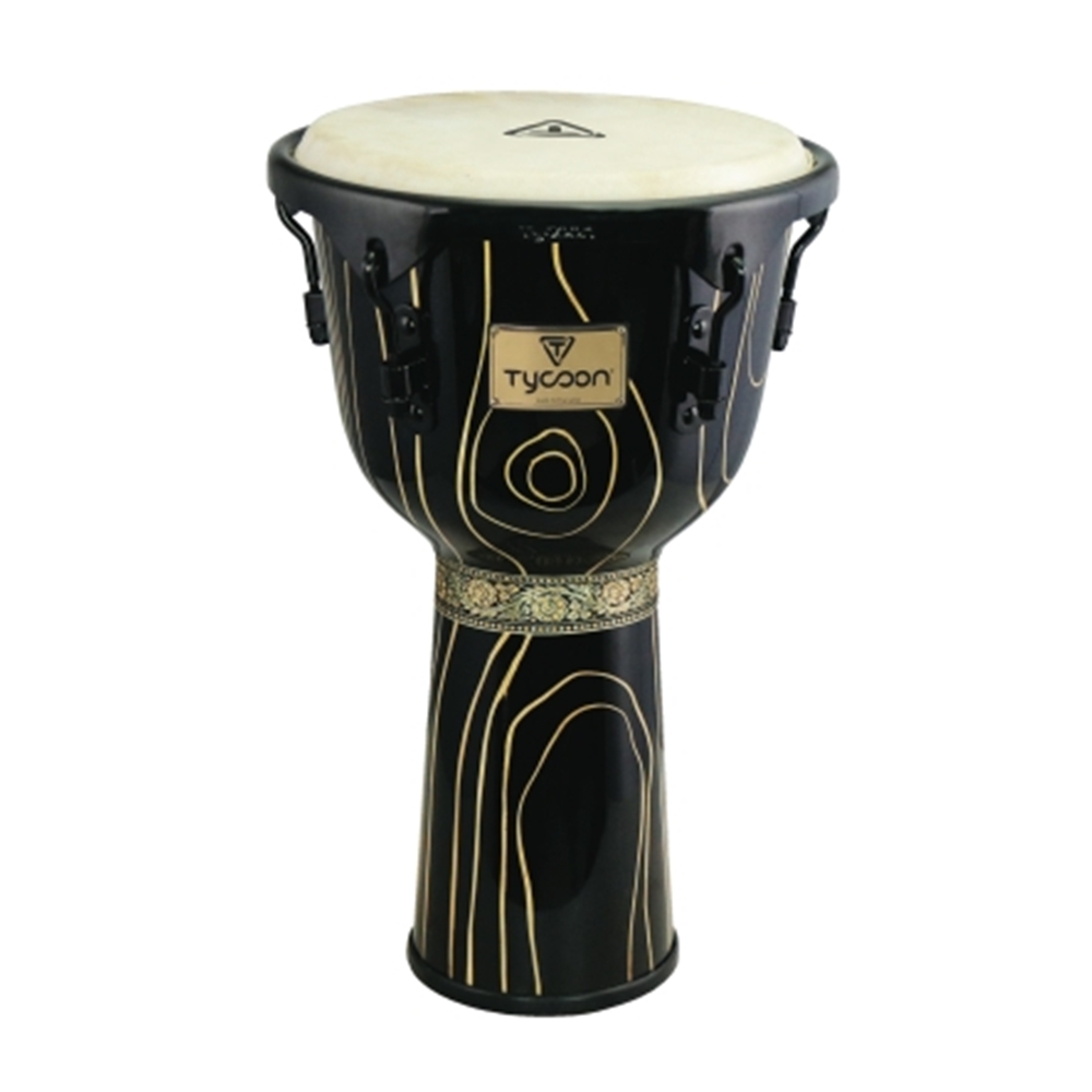 Tycoon TJSS-73 BS CY 13″ Key-Tuned Djembe with Black Powder-Coated Hardware